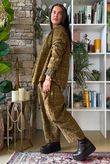 Heritage Needlecord Plaid Swing Top Mucky Olive & Camel